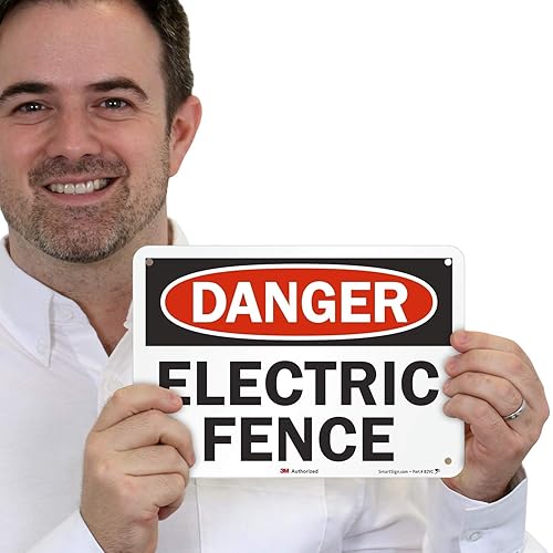 Miniatura 7 de SmartSign Letrero de "peligro - valla eléctrica"  Aluminio de 12 x 18 pulgadas