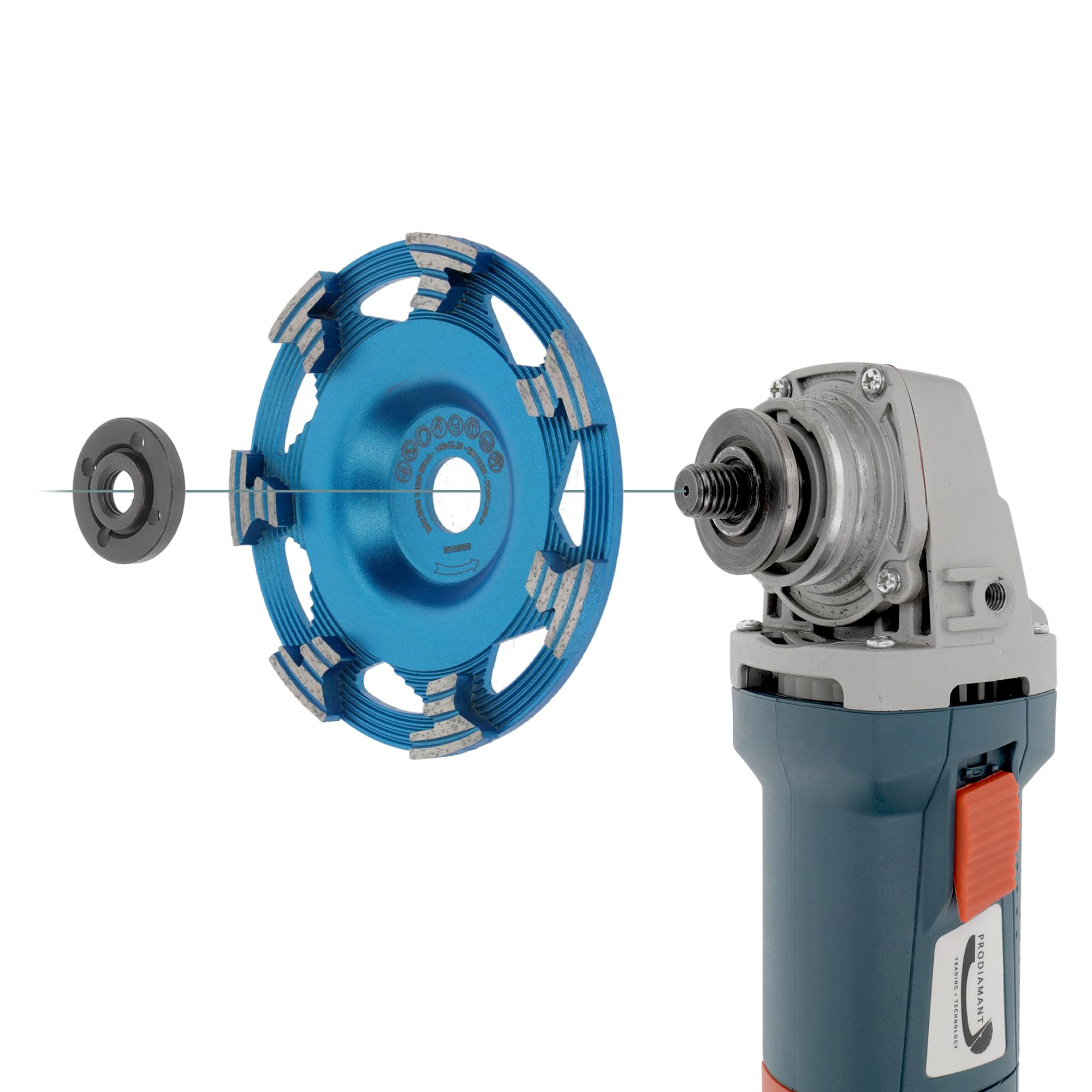 PRODIAMANT Diamant Schleiftopf ST50 150mm x 22,2 mm HighPerfomance Betonschleifer Universalbindung