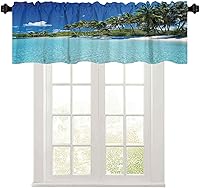 Vista 17 de Cortinas de cenefa, 36 pulgadas de ancho x 18 pulgadas de largo, discos de gramófono y casetes de audio antiguos en mesa de madera, nostalgia