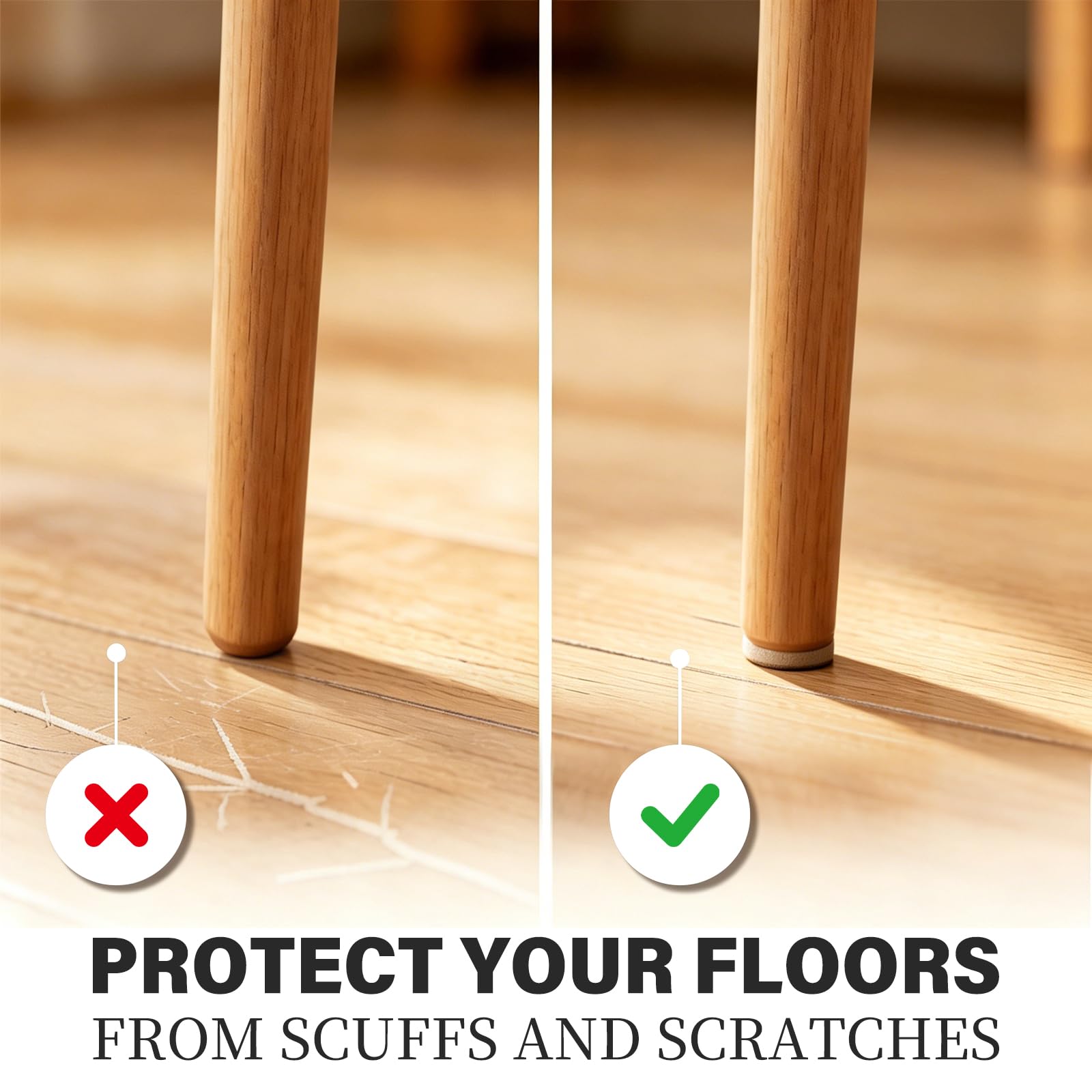 Felt Furniture Pads for Hardwood Floors -Yelanon Felt Pads for Chair Legs