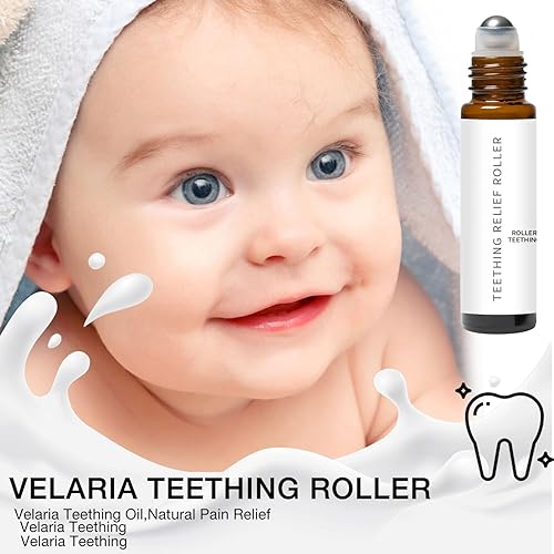 3PCS Teething Roller All Natural for Babies, Velaria Teething Roller, A Thousand Roses Teething Roller Oil, Teething Roller All Natural