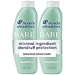 Head & Shoulders Anti-Dandruff Shampoo, BARE Sensitive Scalp Care Twin Pack, with 1% Pyrithione Zinc, Fragrance-Free, Free of Sulfates, Silicones, Gentle, 13.5 fl oz Each