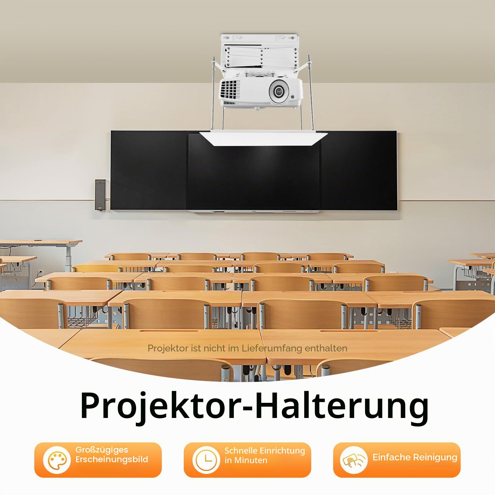 Electric Lift Projector, Elektrischer Hebebühne, Beamer Deckenhalterung mit Fernbedienung, Motorisierter Projektorhalterung Aufzug, Beamer Projektor Deckenlift, Maximallast bis 10 kg