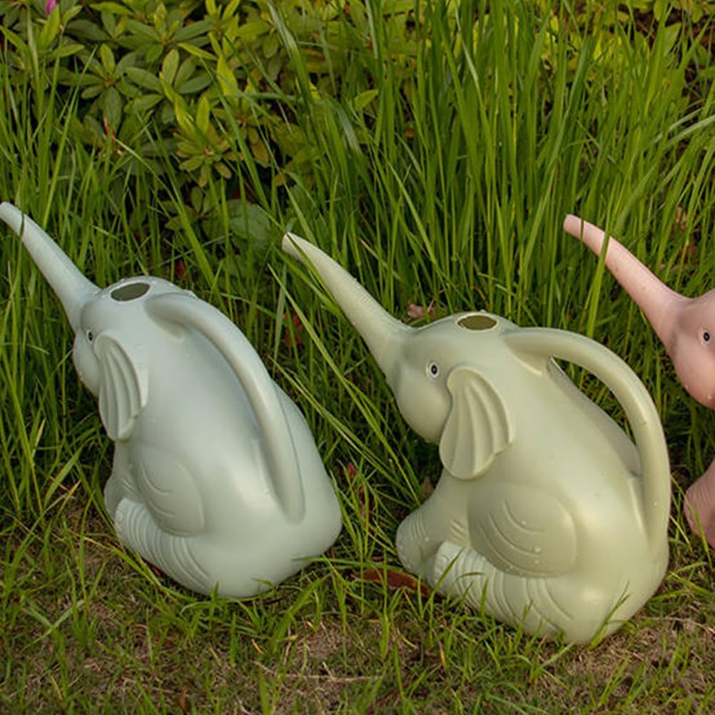 Veemoon 2pcs Small Elephant Watering can, 2L Animal Watering can Plastic Gardening Kettle Cute Garden Plants Kettle for Gardening Plant Care Indoor Outdoor Blue