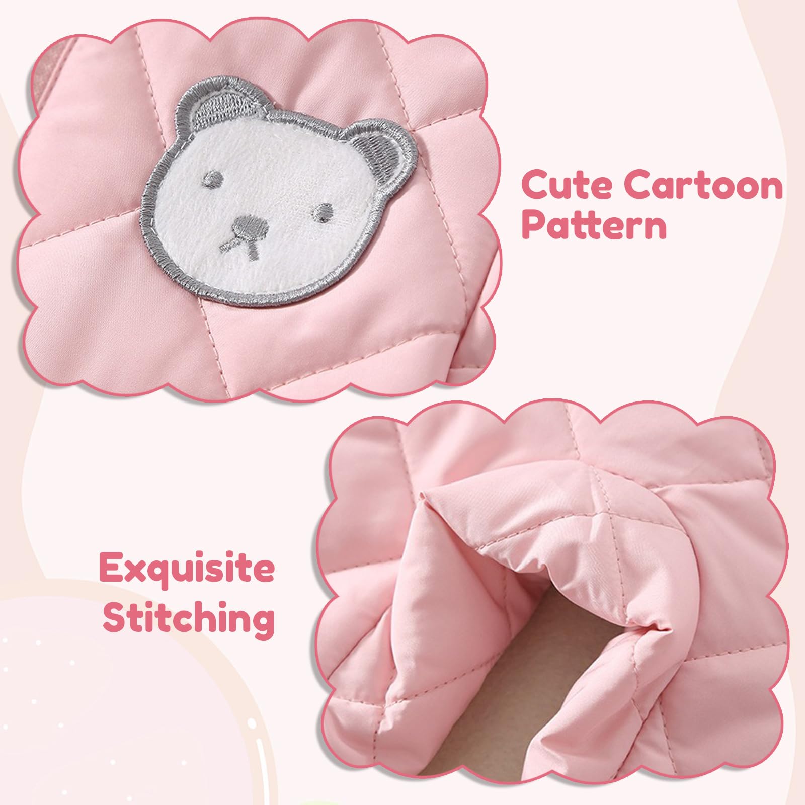 WYTbaby Traje de nieve para bebé recién nacido, mameluco de invierno con capucha para bebés y niñas de 3 a 24 meses