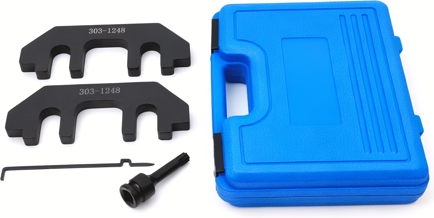 Timing Chain Kit, w/Timing Alignment Holder Tool Kit Fits for 2013-2019 Edge Flex Taurus Explorer 3.5L / 3.7L, for Lincoln-MKS MKX MKZ 3.7L Engine, Replace OE BL3Z-6268-A,AT4Z-6268-A,303-1248