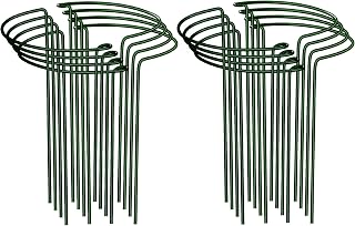 Albert Austin Pack of 8 Plant Supports for Garden Metal Frame Plant Support Stakes Easy to Install Protects Plant Stems Flower Supports for Plants Outdoor Vegetable Tomato Rose Hydrangea (25 x 40cm)