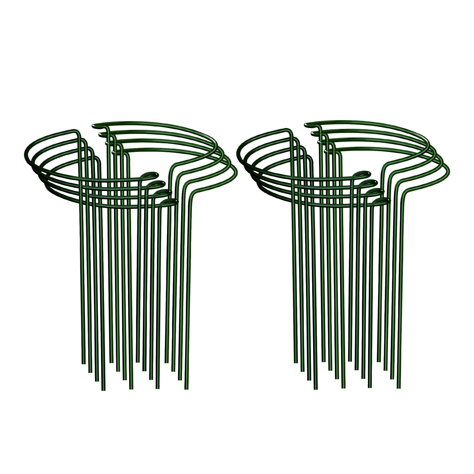ASAB 8 Pack Plant Support Stakes Ring Cage Supports for Garden Sturdy Metal Frame Garden Large Plant Supports Protects Plant Stems Space Saving Flower Supports Rose Vegetables Tomato Vine (25 x 40cm)