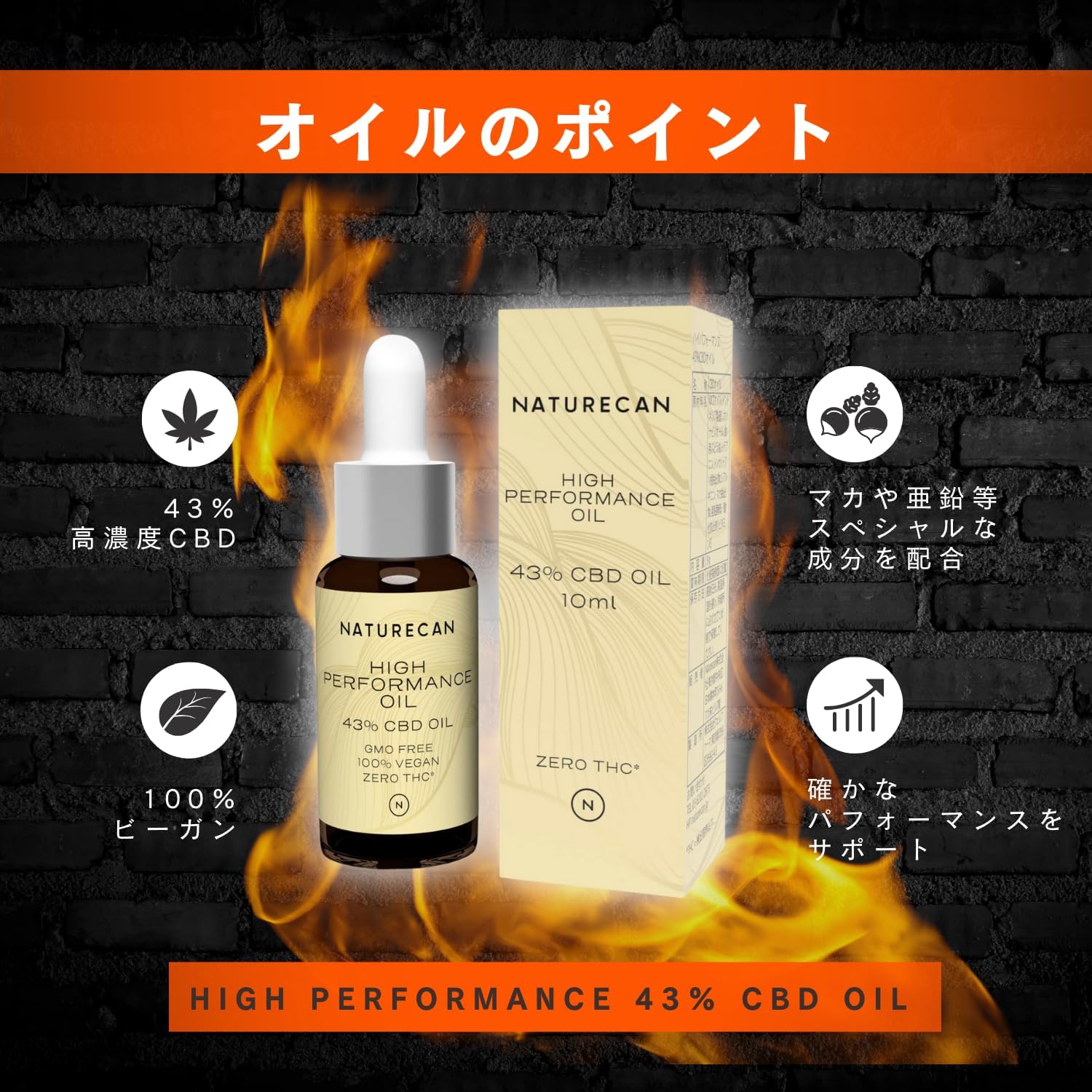 ハイパフォーマンス43% CBDオイル ハイパフォーマンス43% CBDオイル Naturecan HIGH PERFORMANCE 43% CBD
