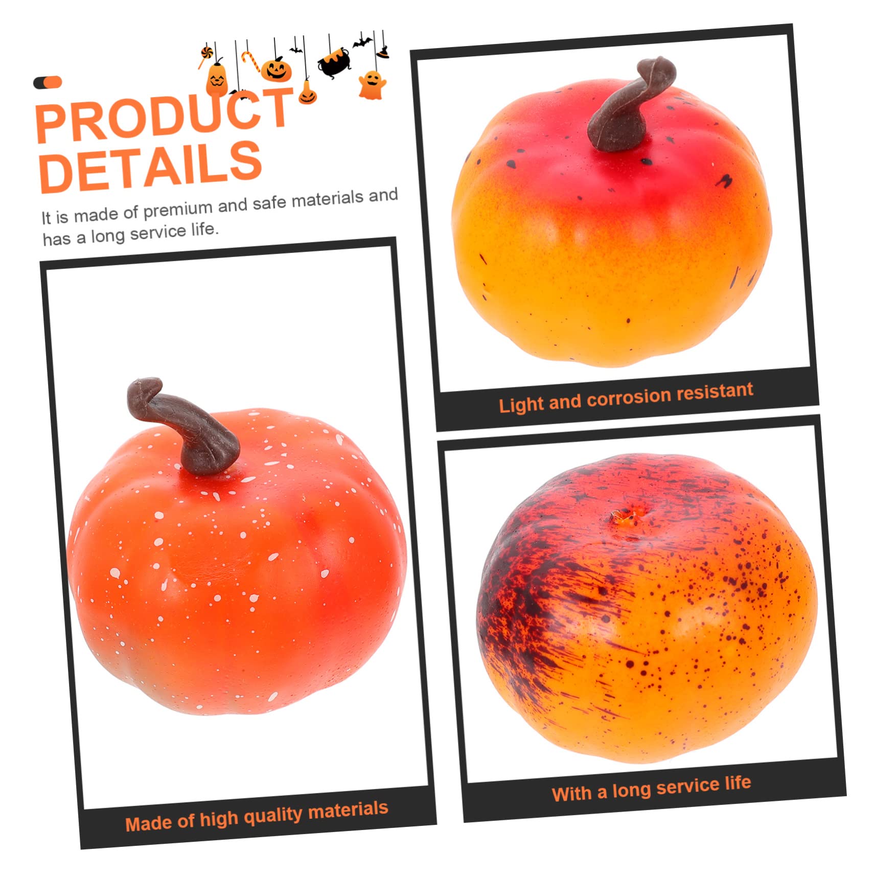 36pezzi Modelli Di Zucche Simulati Per Decorazioni Di Halloween Accessori Fotografici Per Feste Autunnali Casa Ufficio e Bar