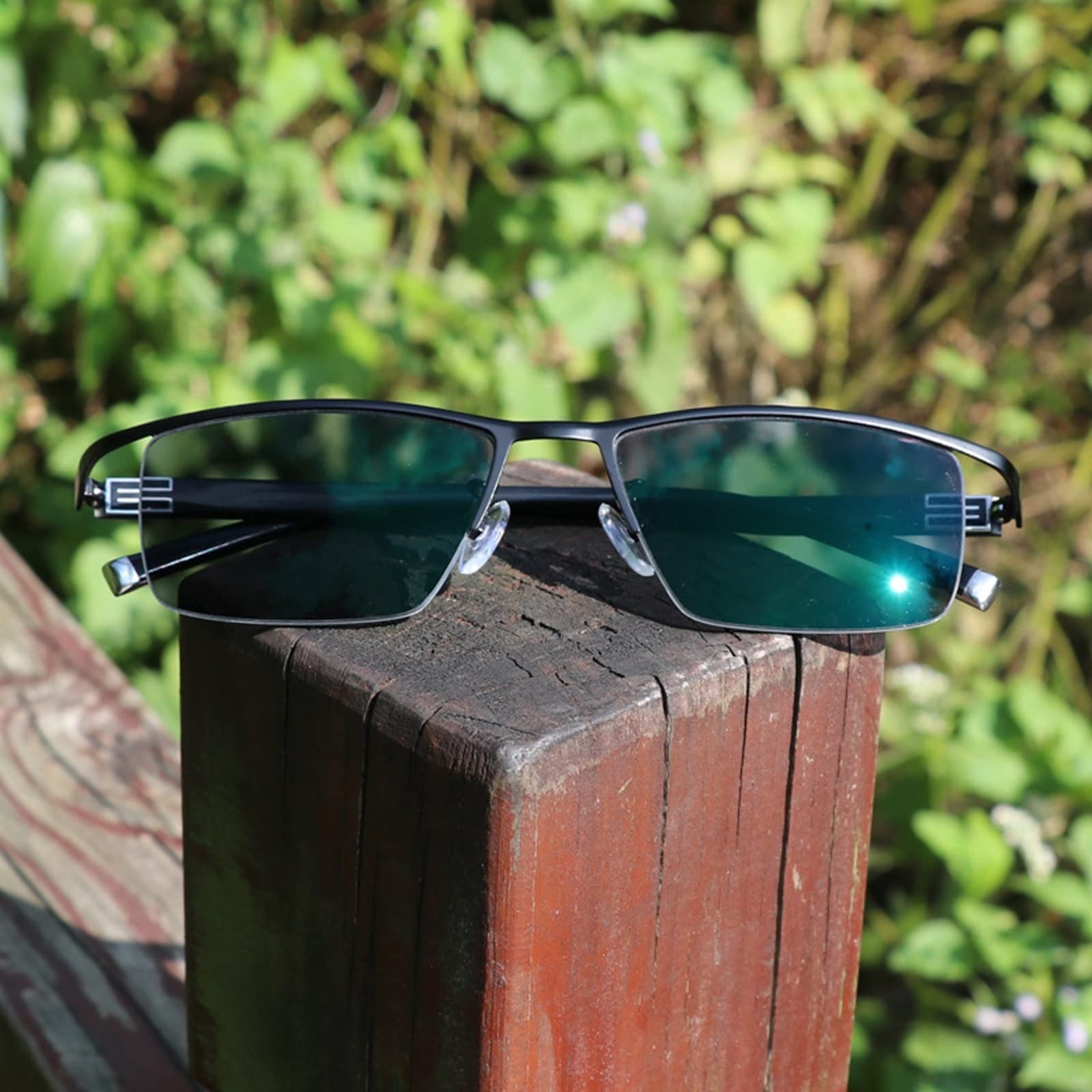 EDGUN Gafas de Lectura fotocromáticas progresivas de transición multienfoque, Gafas de Sol para lectores UV400, Gafas de Sol para Hombres y Mujeres (Color : Black 1, Size : +175)