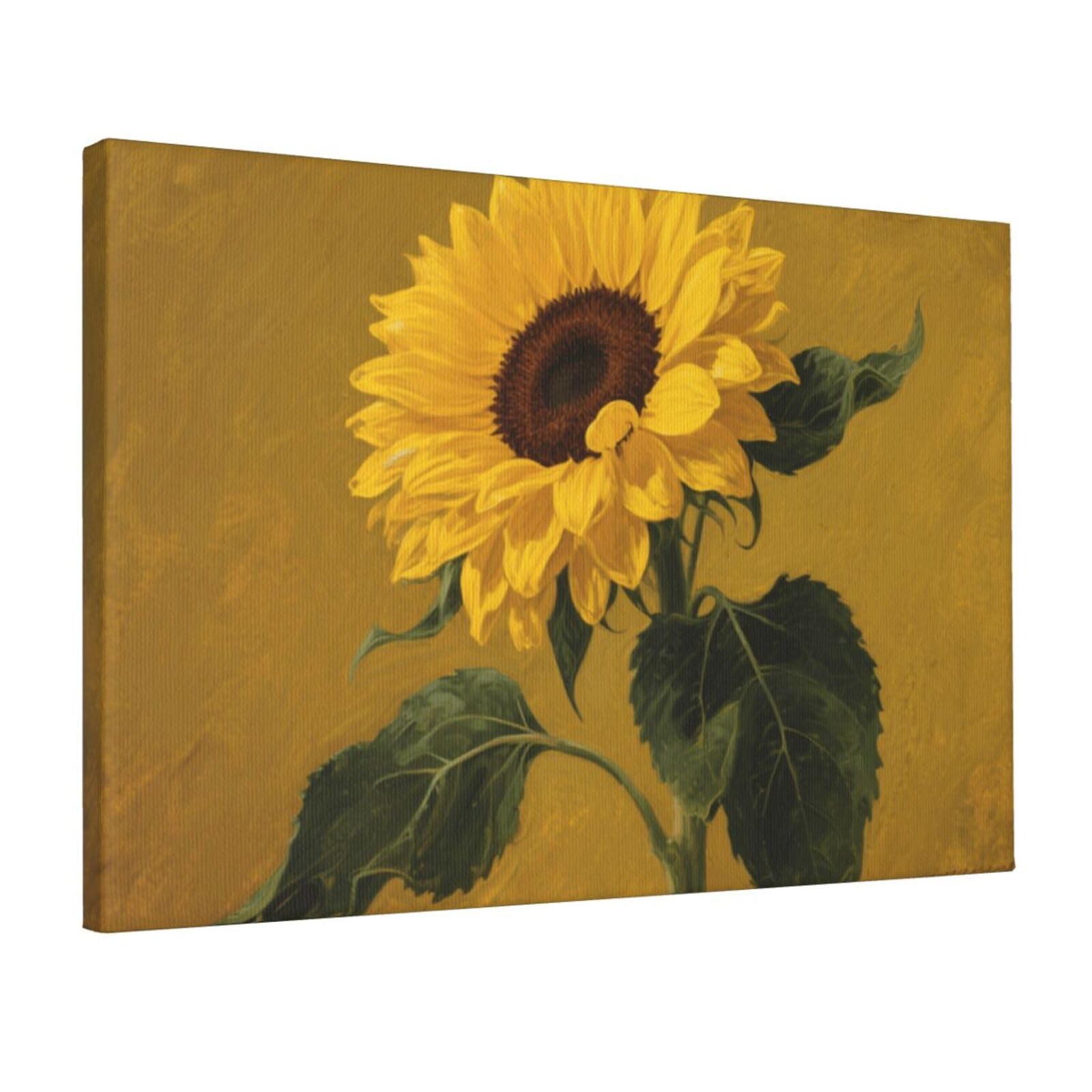 Fodpand Floral Unframed Canvas Wall Art,Modern Posters Print Wall Decor Canvas Oil Painting For Bedroom Living Room Bathroom Wall Hanging Artwork Ready To Hang 12"X18"