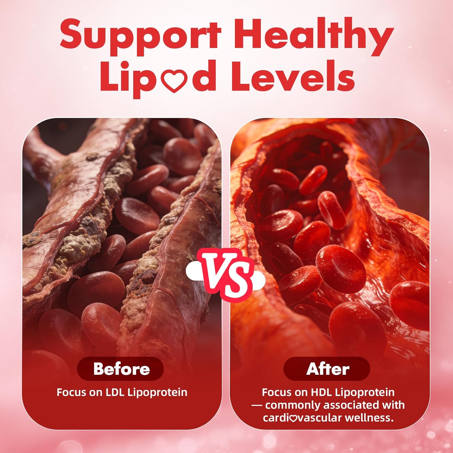 2 Pack Cholesterol Supplements Gummies with Plant Sterols & Stanols, Guggul, Bergamot Orange, Red Yeast Rice, Cholesterol Complex Gummies, Sugar Free, Strawberry Flavor, 120 Count - Image 5