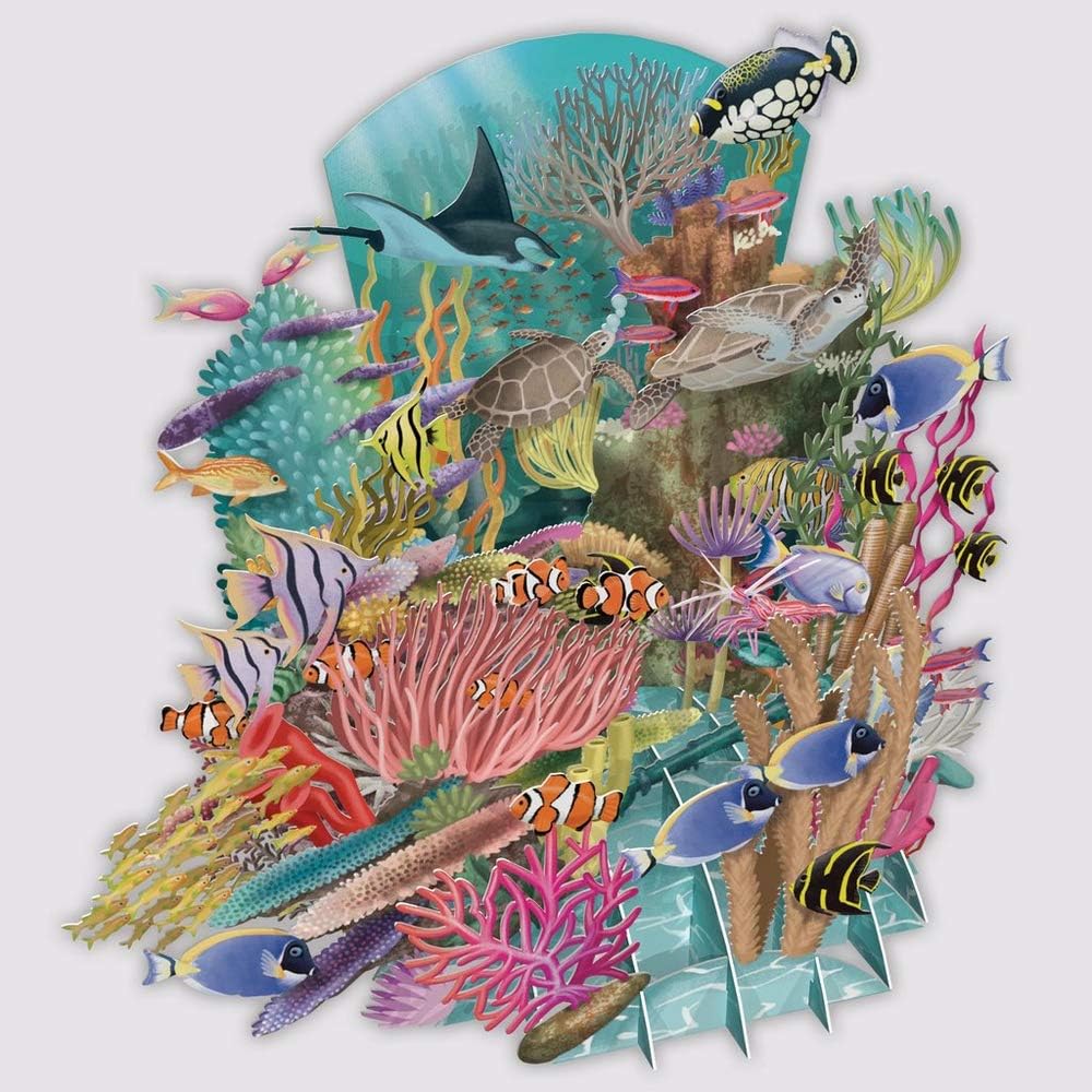 Me & MCQ - Top of The World - Coral Reef Life 3D Pop Up Greetings Card
