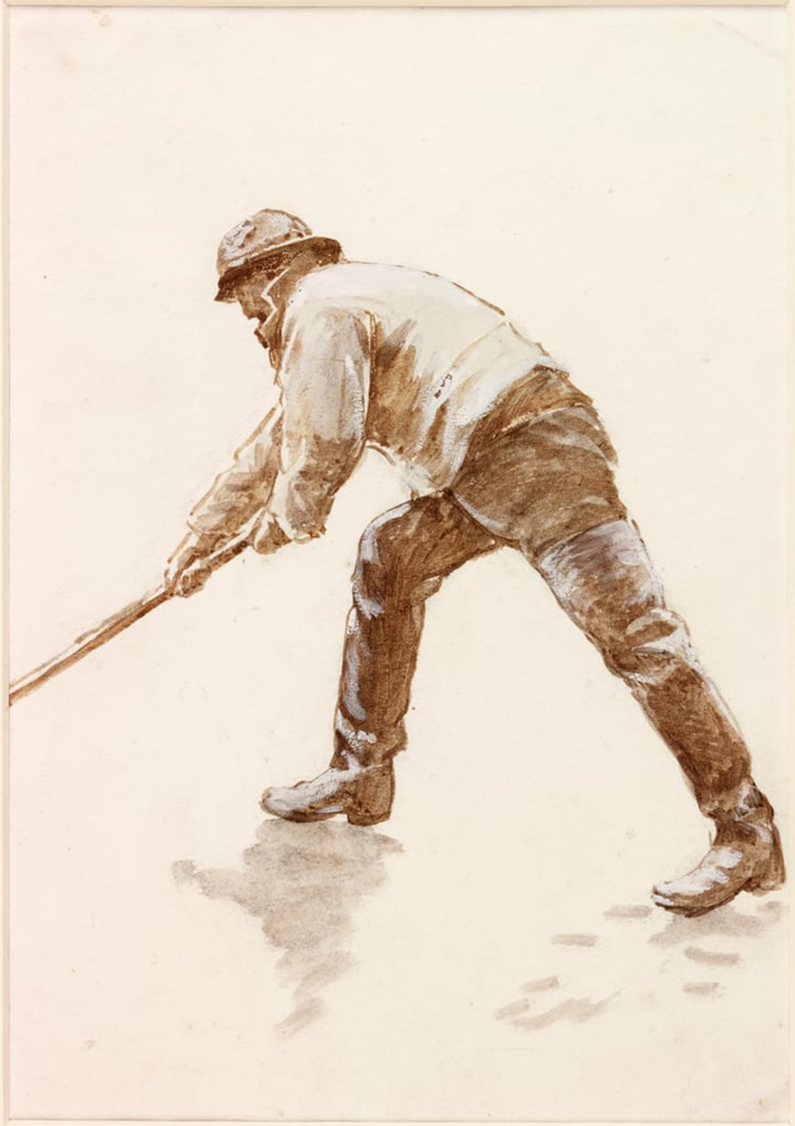 SERENDIPITP Retro Picture Poster Wall Art Pictures Painting Study of a Fisherman At Work by Charles Napier Hemy Wall Art Canvas Print for Wall Decor 60x90cm