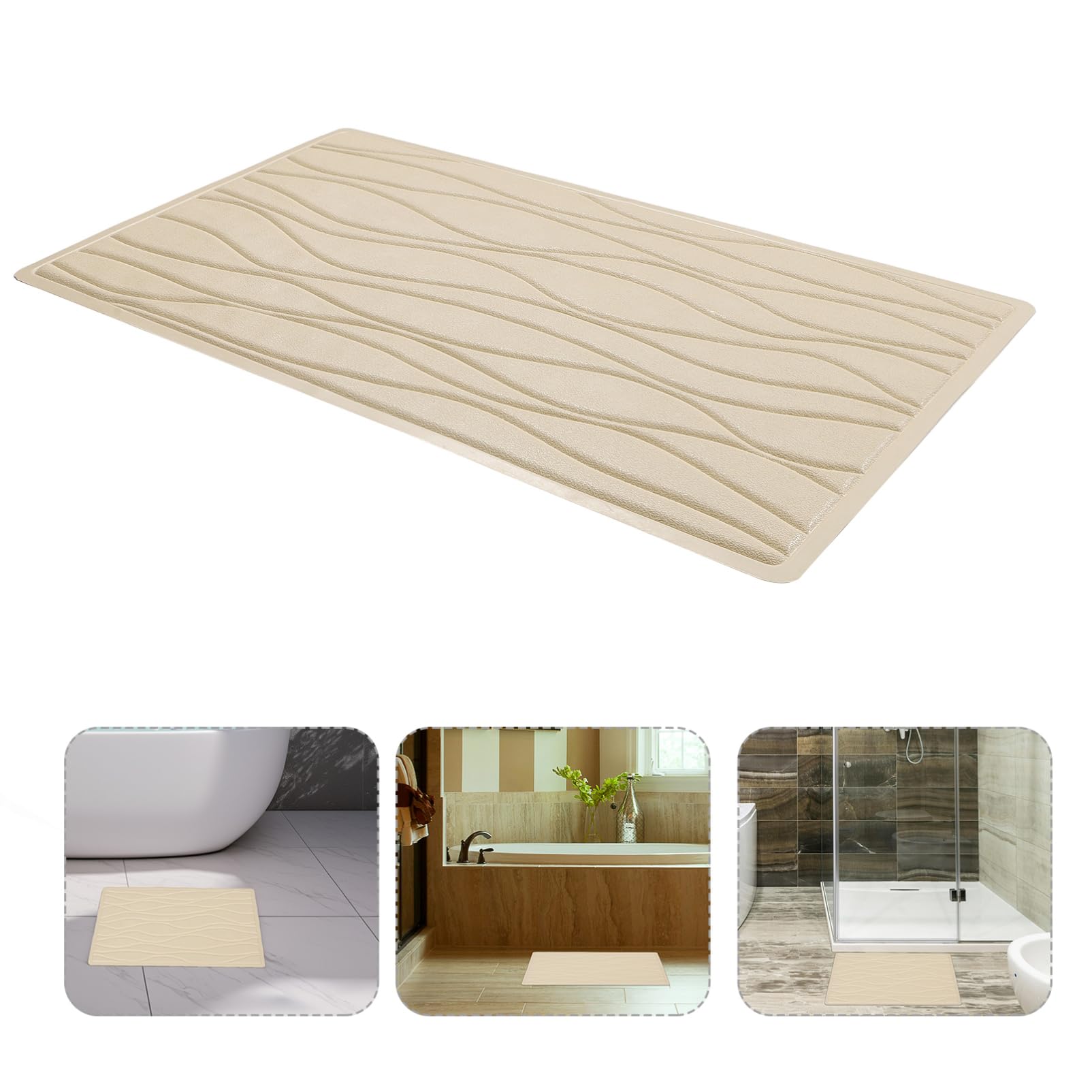 NOLITOY Alfombrilla de Baño de Goma Antideslizante, con Ventosas, para Bañera y Ducha, Adecuado para Hoteles y Hogar, Mantiene el Baño Seco y Limpio