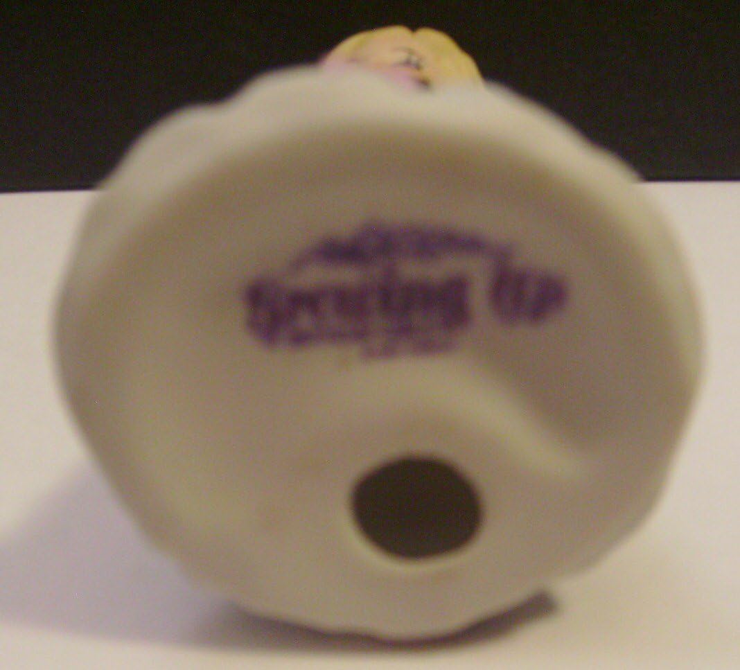 Enesco Growing Up Girls “Blonde Age 2” Porcelain Figurine, 3”,Blue/golden