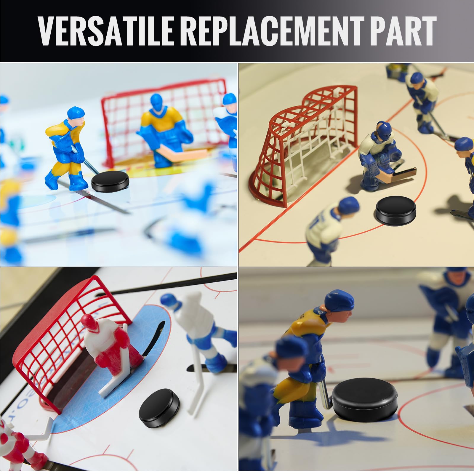 Mini discos de hockey de 0.98 x 0.33 pulgadas para mesas, pequeños discos de repuesto, accesorios de hockey para adultos, equipo de entretenimiento divertido (20 piezas) 5