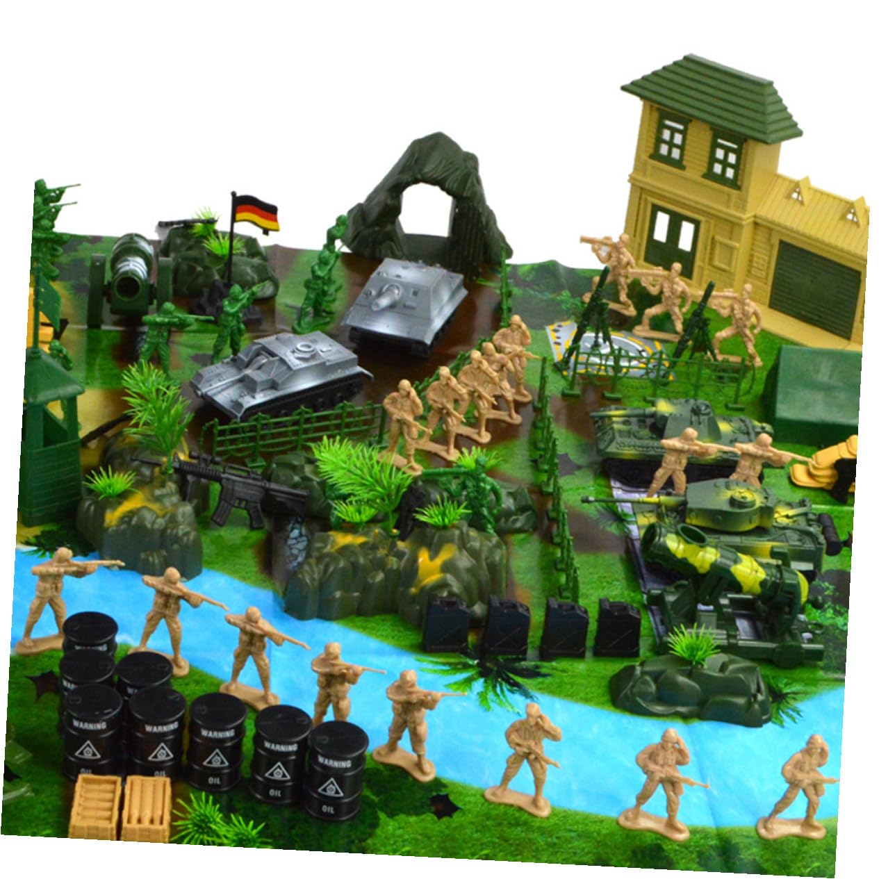 130 Piezas Soldados de Juguete Militares para Mesa de Arena Figuras Duraderas y Detalladas para Juego de Simulación y Coleccionistas