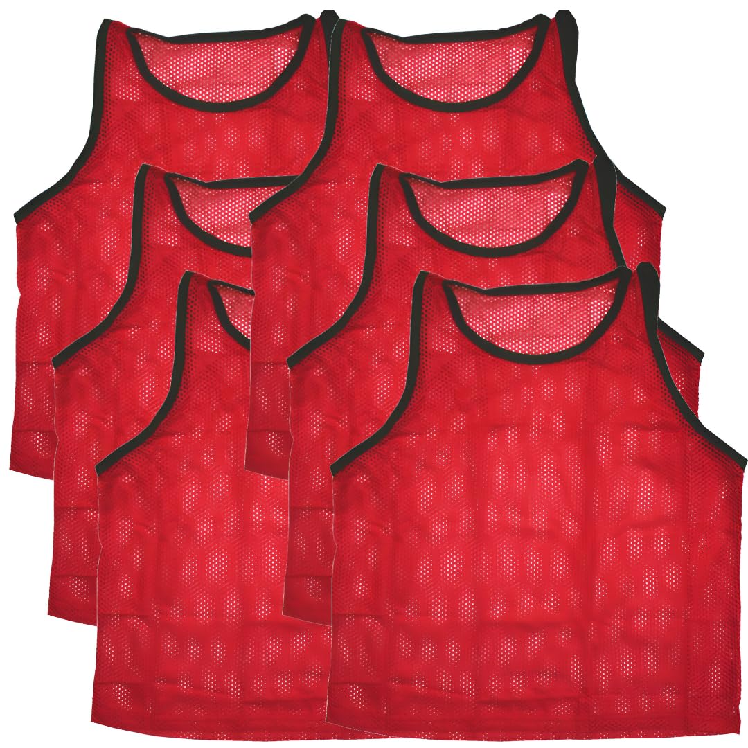 Scrimmage Training Vests Soccer Bibs Adult Set of 6