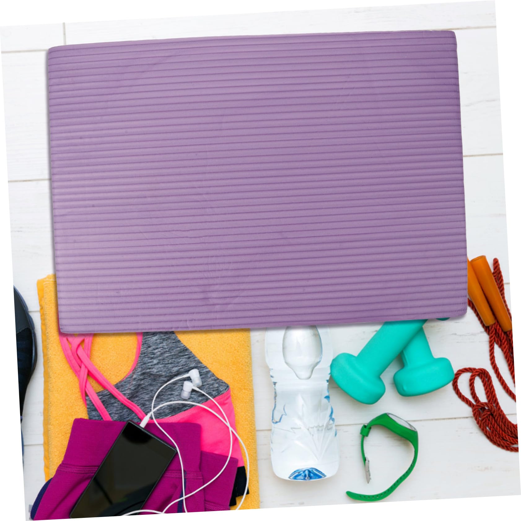 WOONEKY Tappetino Yoga Bilanciamento in Nbr Porpora, Morbido e Versatile Design Elegante, per Allenamento di Stabilità e Yoga, Facile da Riporre, Misura 44x30x4,5cm