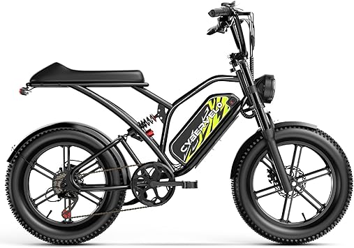 Cybervelo Electric Bike for Adults 1500W Peak 20" Fat Tire All-Terrain E-Bike 80 Miles 30MPH Electric Dirt Bike for Road Sand Mountain Snow - 48V 20/30AH Battery Powered Electric Motorcycle