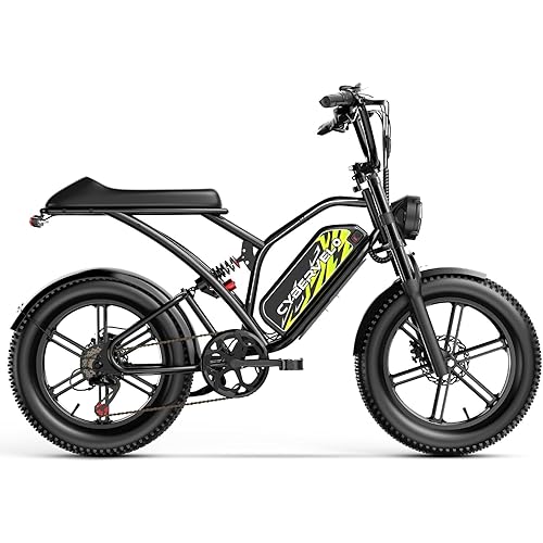 Cybervelo Electric Bike for Adults 1500W Peak 20" Fat Tire All-Terrain E-Bike 80 Miles 30MPH Electric Dirt Bike for Road Sand Mountain Snow - 48V 20/30AH Battery Powered Electric Motorcycle