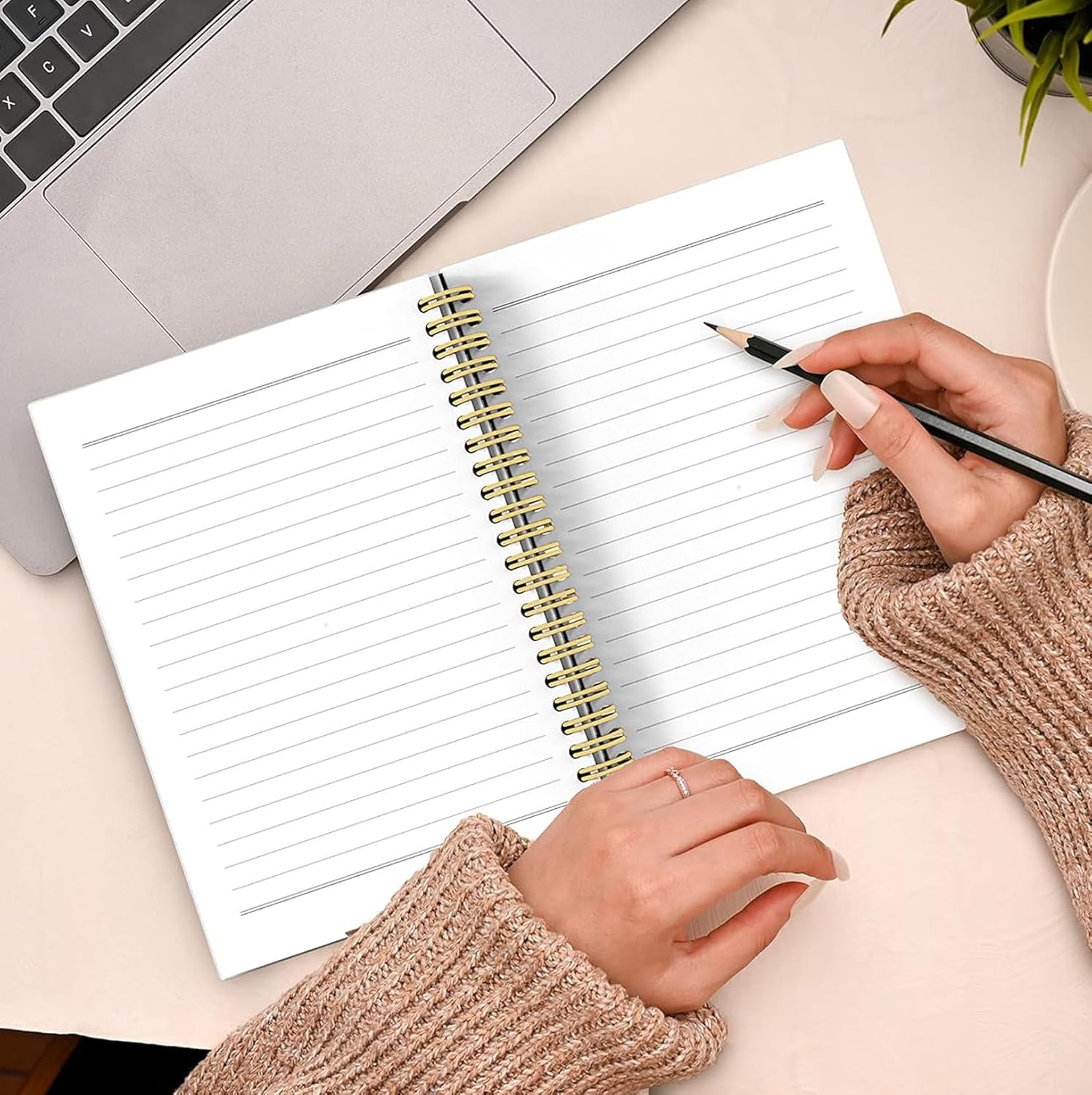 Jesus Christ Spiral Notebook, Jesus Christ Walking on Water, Church Notes Journal, I Will Walk With Christ LDS, Home & Office, Spiral Bound 5.5x8.3 - Image 4