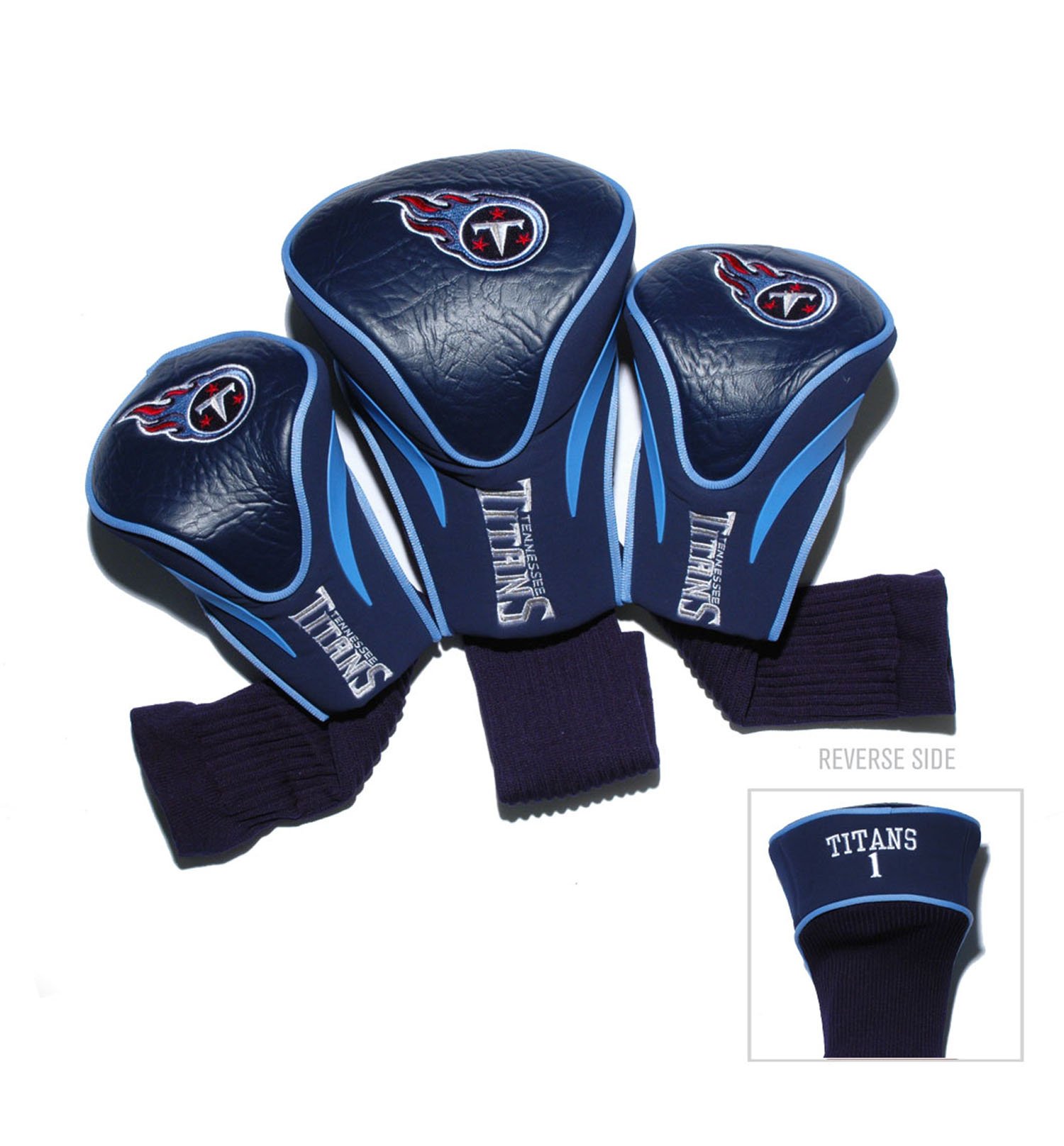 Team Golf NFL Numbered 1, 3, & X, Fits Oversized Drivers, Utility, Rescue & Fairway Clubs, Velour Lined for Extra Club Protection