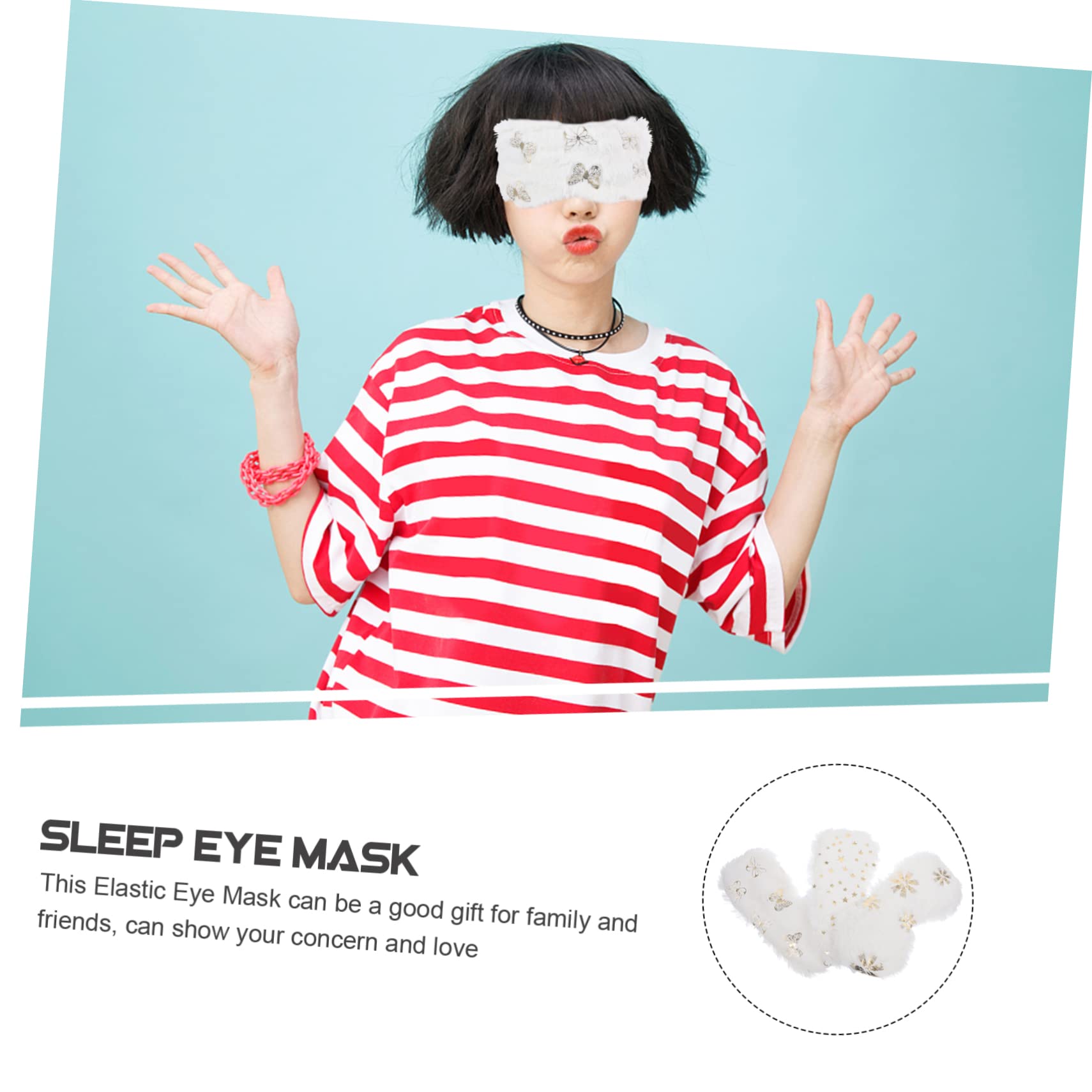 Ipetboom 12pezzi Maschera Per Occhi Morbido Design Elegante Protezione Completa Per Sonno Copertura Per Dormire Viaggio e Casa