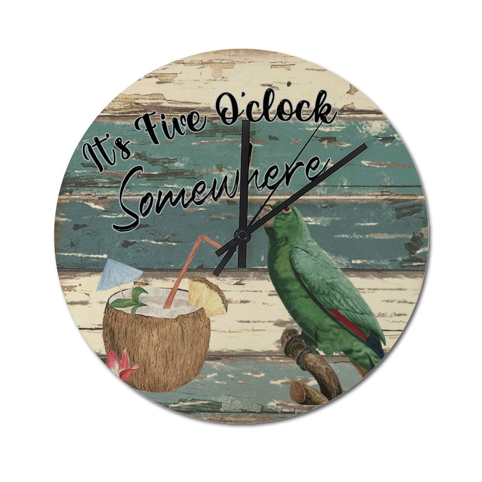 Horloge murale en bois silencieuse 38 cm pour décorer un mur vide avec charme