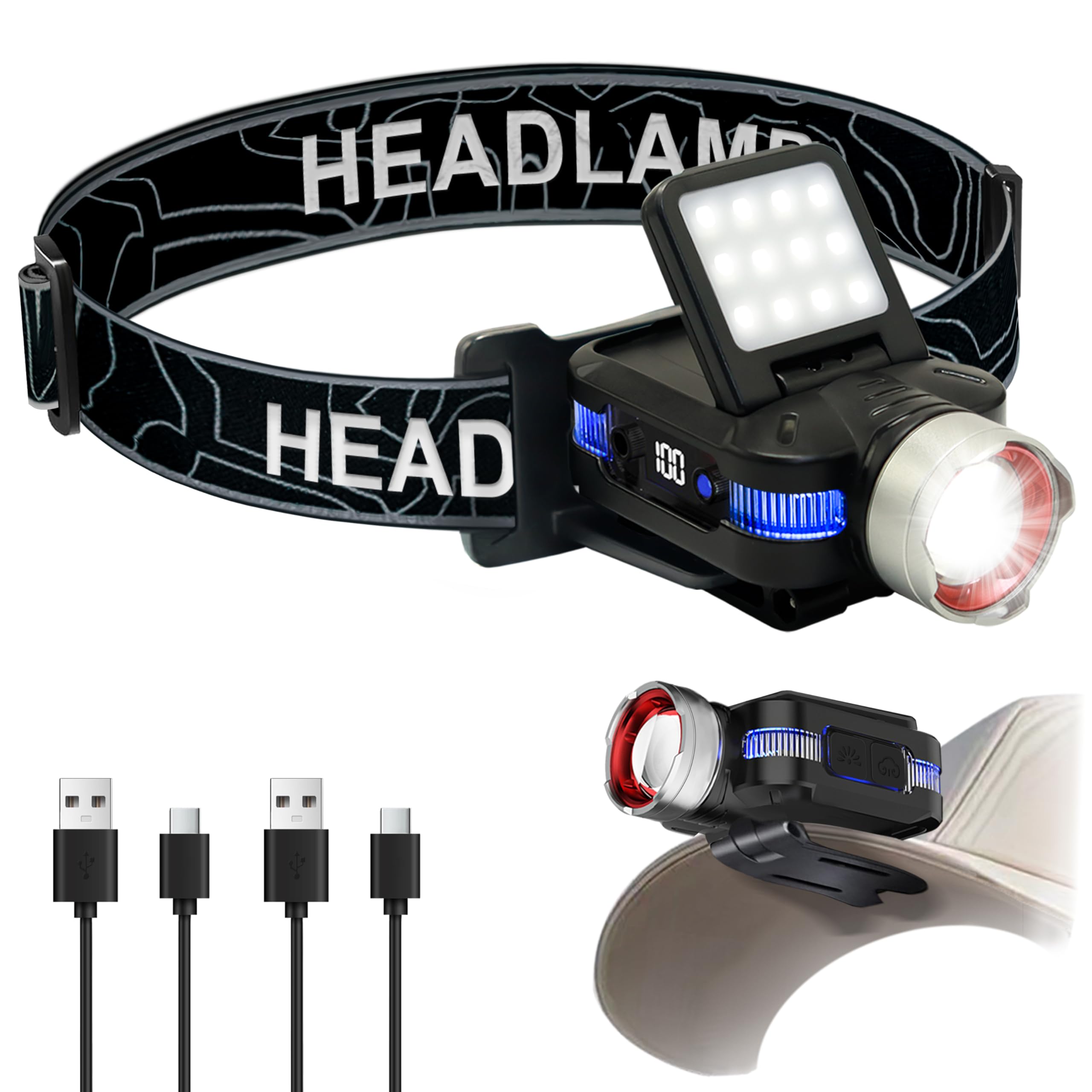 らいと Amazon.com : ISUNMEA Hard Hat Clip Lights, 2-Pack 800lm