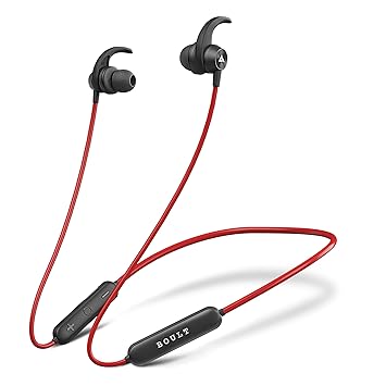 Boult Audio ProBass X1-WL in-Ear Wireless Earphones with 10 Hours Battery Life, Latest Bluetooth 5.0, IPX5 Sweatproof Headphones with mic (Red)