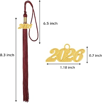 Unisex Matte Graduation Cap and Gown Tassel Package for High School and Bachelor