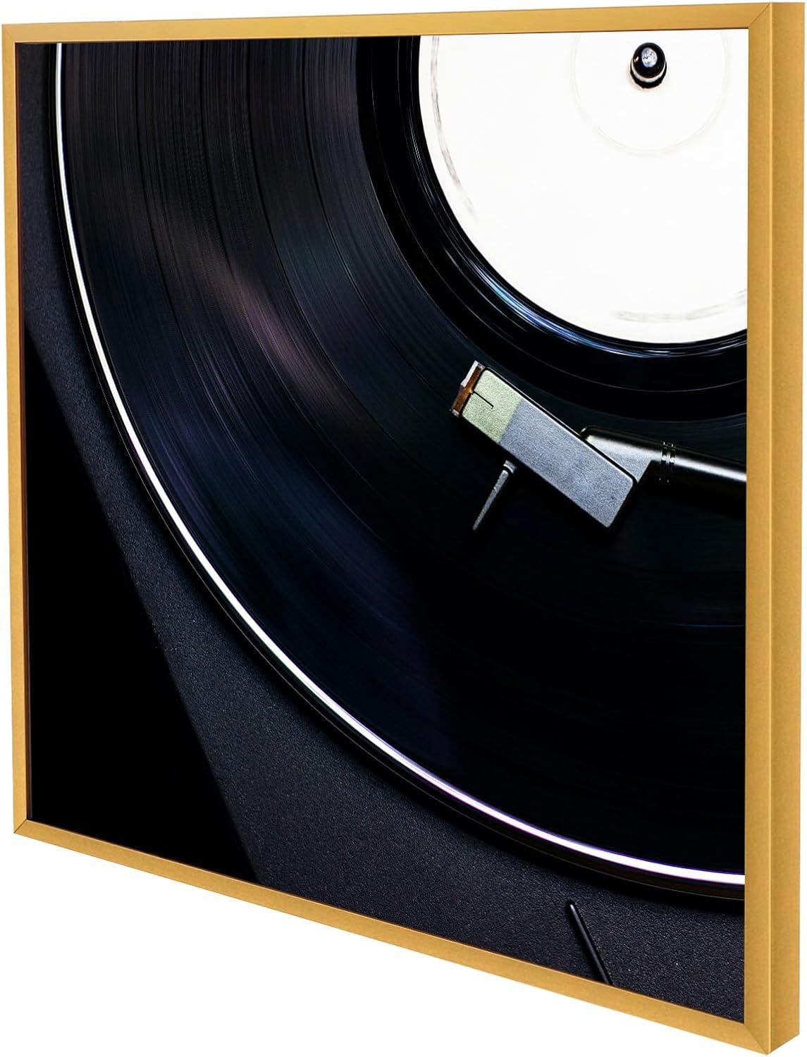 Golden State Art, Aluminum Album Frames Display 12.5x12.5 Vinyl Record, Brushed Metal Finish Records Frame for Wall, Acrylic Glass, for 12'' Album cover (2 Pack Bronze)