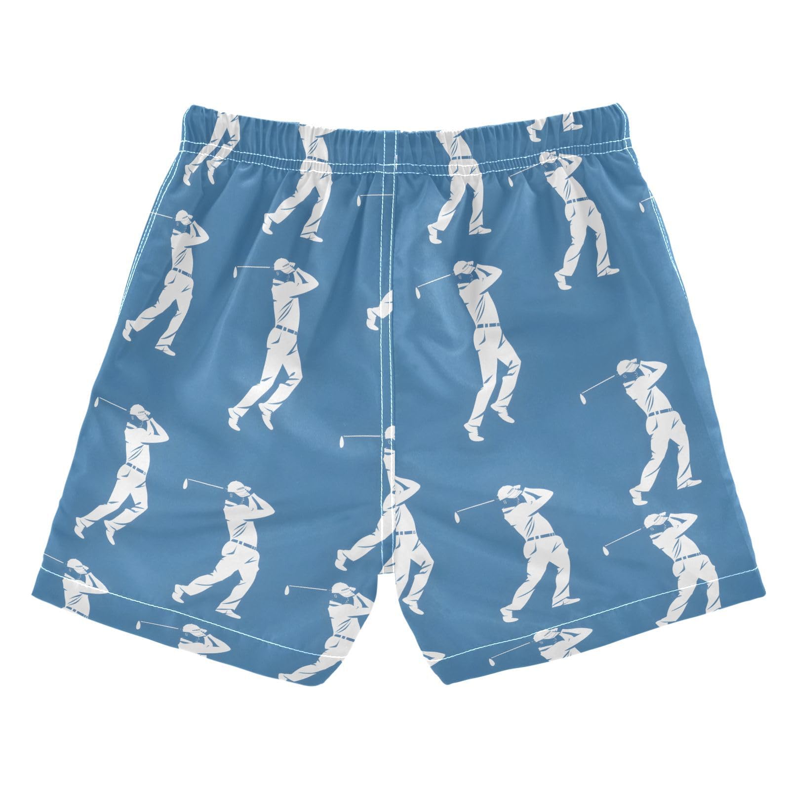 ALAZA Golf Player Blue Boys Quick Dry Beach Board Shorts Kids Swim Trunks Bathing Suit Swimsuit 5T