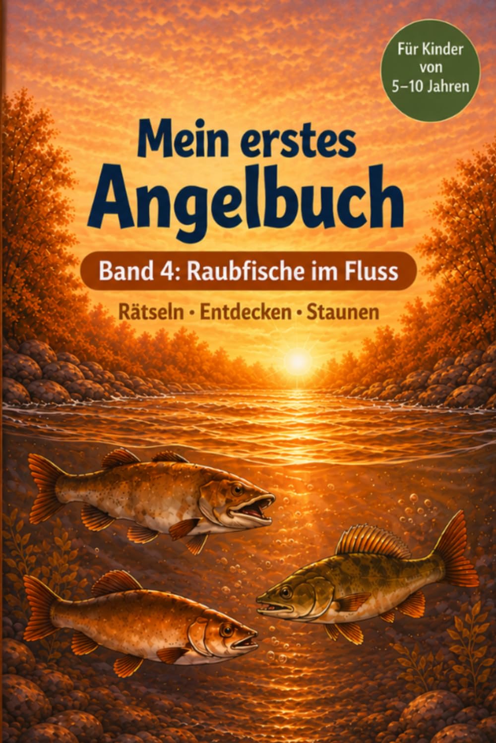 Mein erstes Angelbuch Band 4: Raubfische im Fluss: Spielerisch Raubfische im Fluss kennenlernen mit Quiz, Rätseln und Wissen