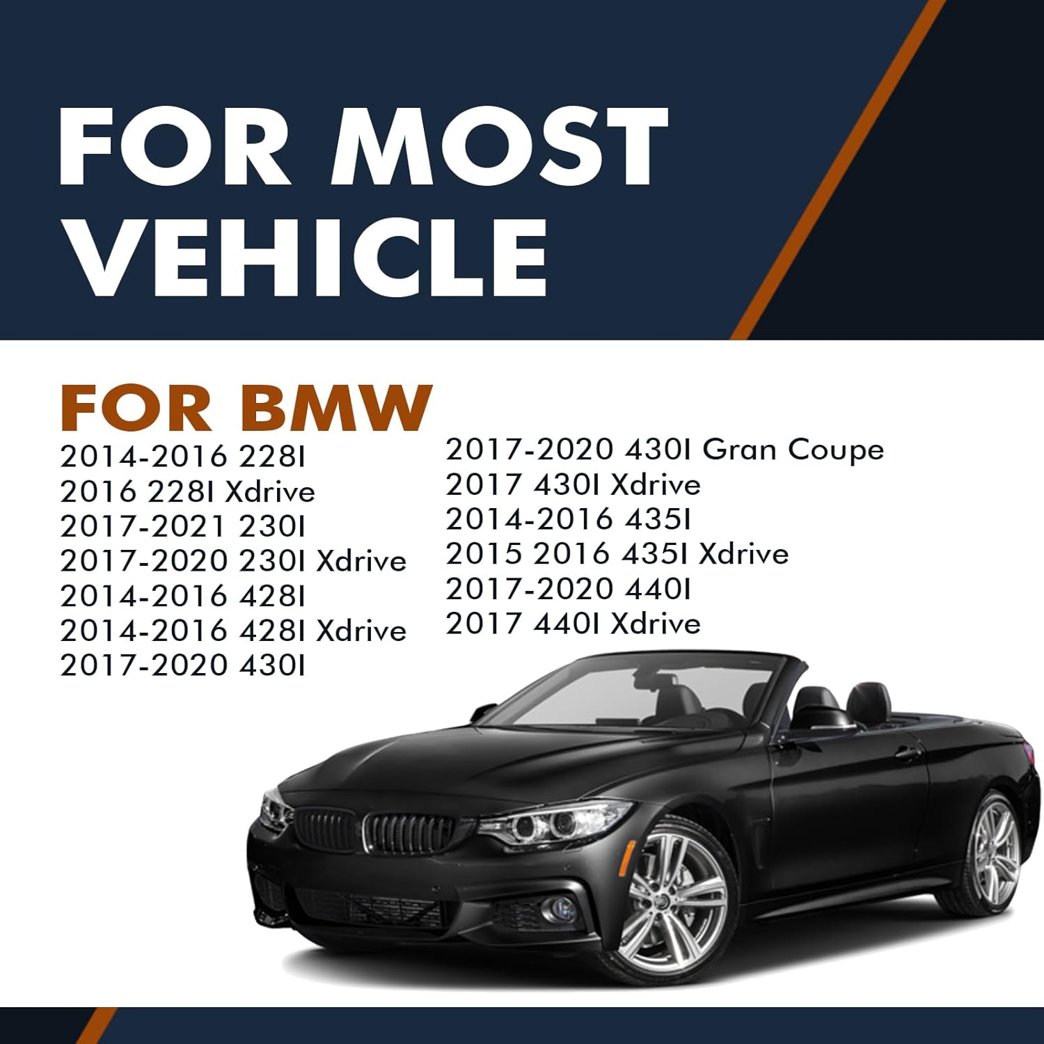 PM Auto Pair of 2 Rear Shock Absorber For 2017-2020 BMW 430I Gran Coupe w/M Sport Suspension