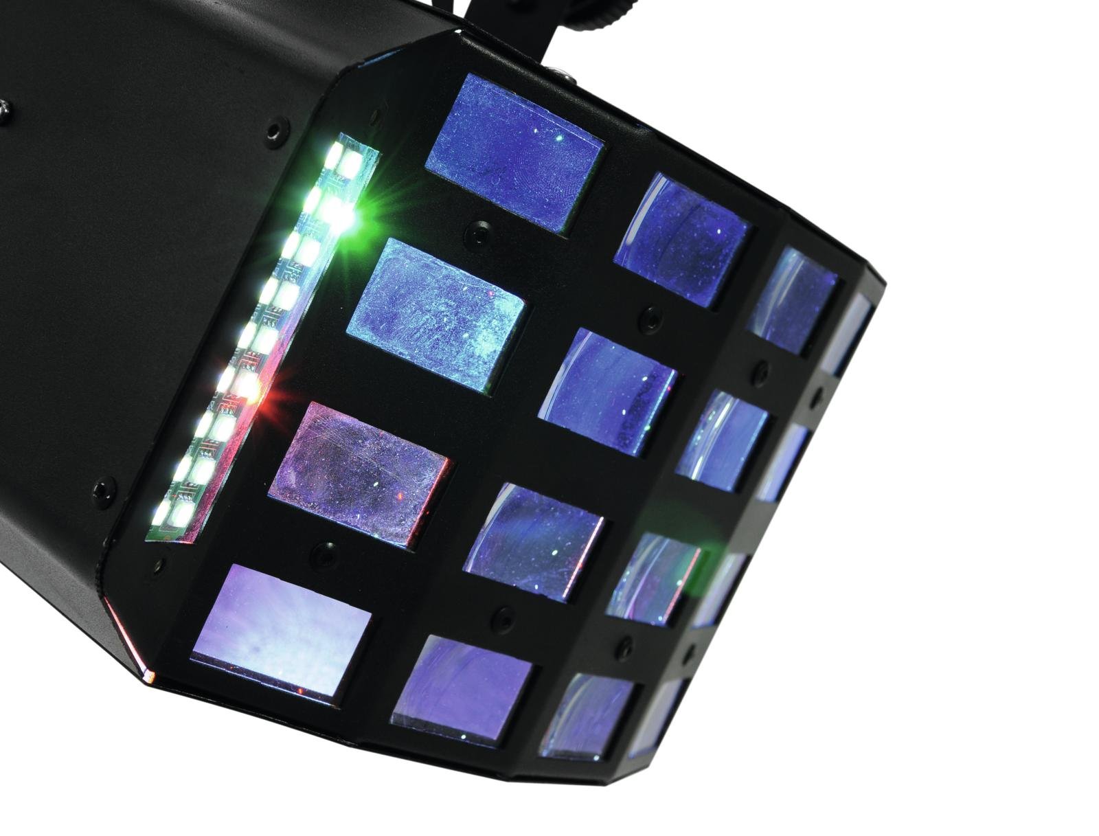 Eurolite LED D-30 Hybrid Strahleneffekt | Lichteffekt und Stroboskop in einem | DMX | Soundsteuerung | Effektlicht für Partyraum, Bühne, Bands, Clubs, Bars und Discotheken | Inklusive Fernbedienung