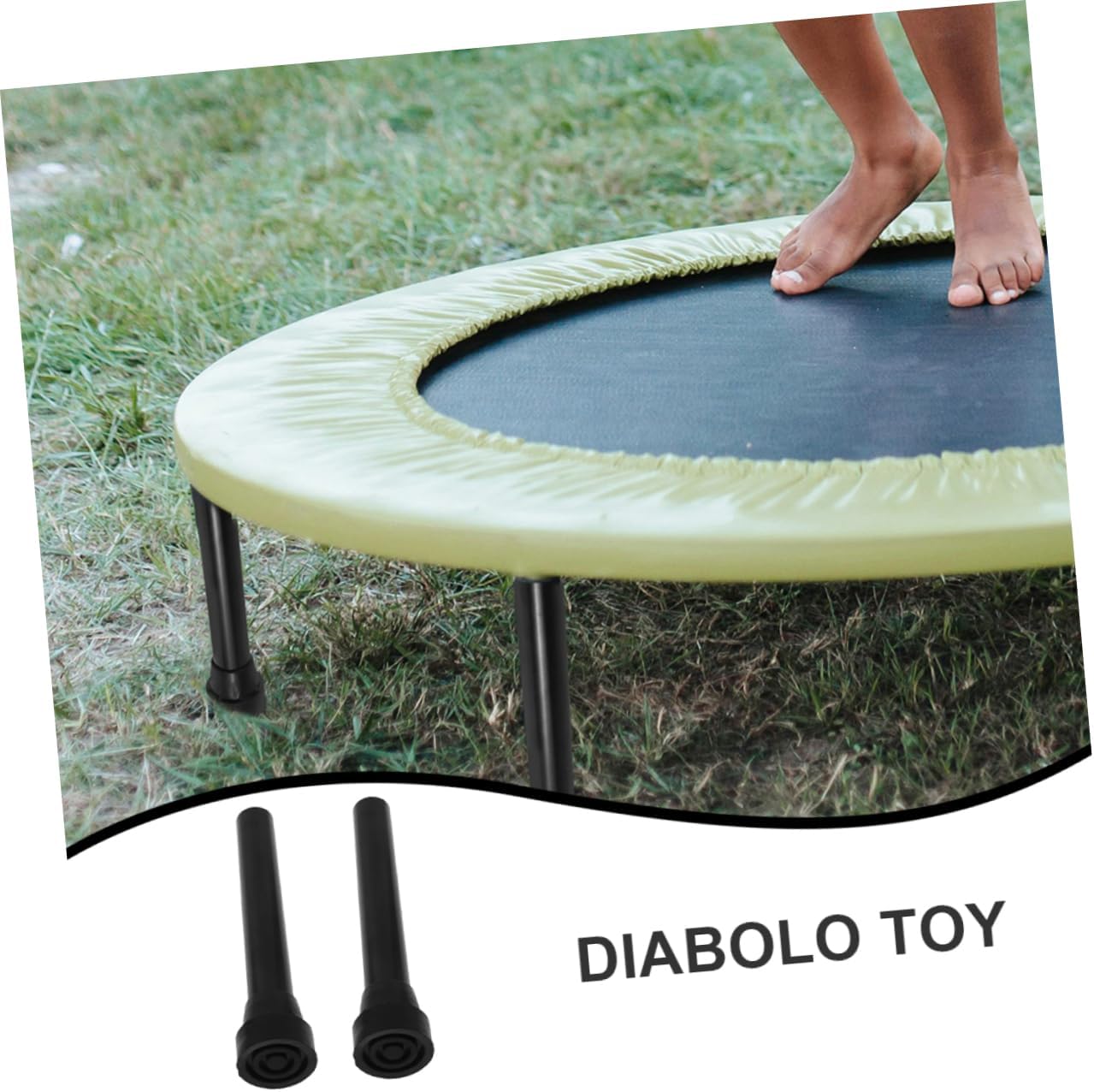 HANABASS Trampoline Leg with Pad 7.48 Inch Anti-Slip Rubber Covers Stainless Steel Tube Replacement Parts Outdoor Trampoline Accessories