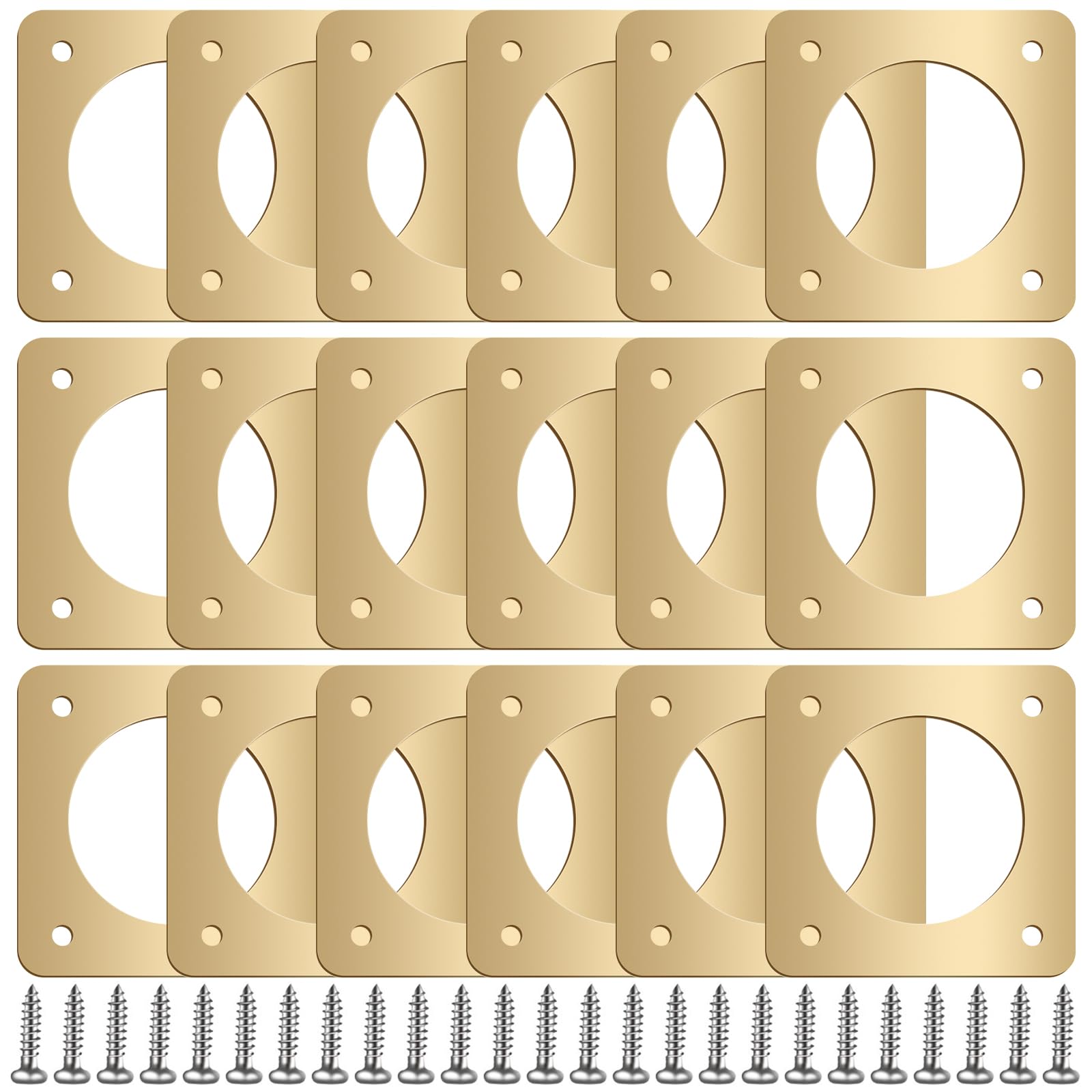 Hotop 18 Pcs 1 1/4'' Opening Metal Bird House Guard Portal Bird House Hole Protector with Copper Open Protector Guards for Eastern Bluebird Rooms Sparrow Houses(Opening)