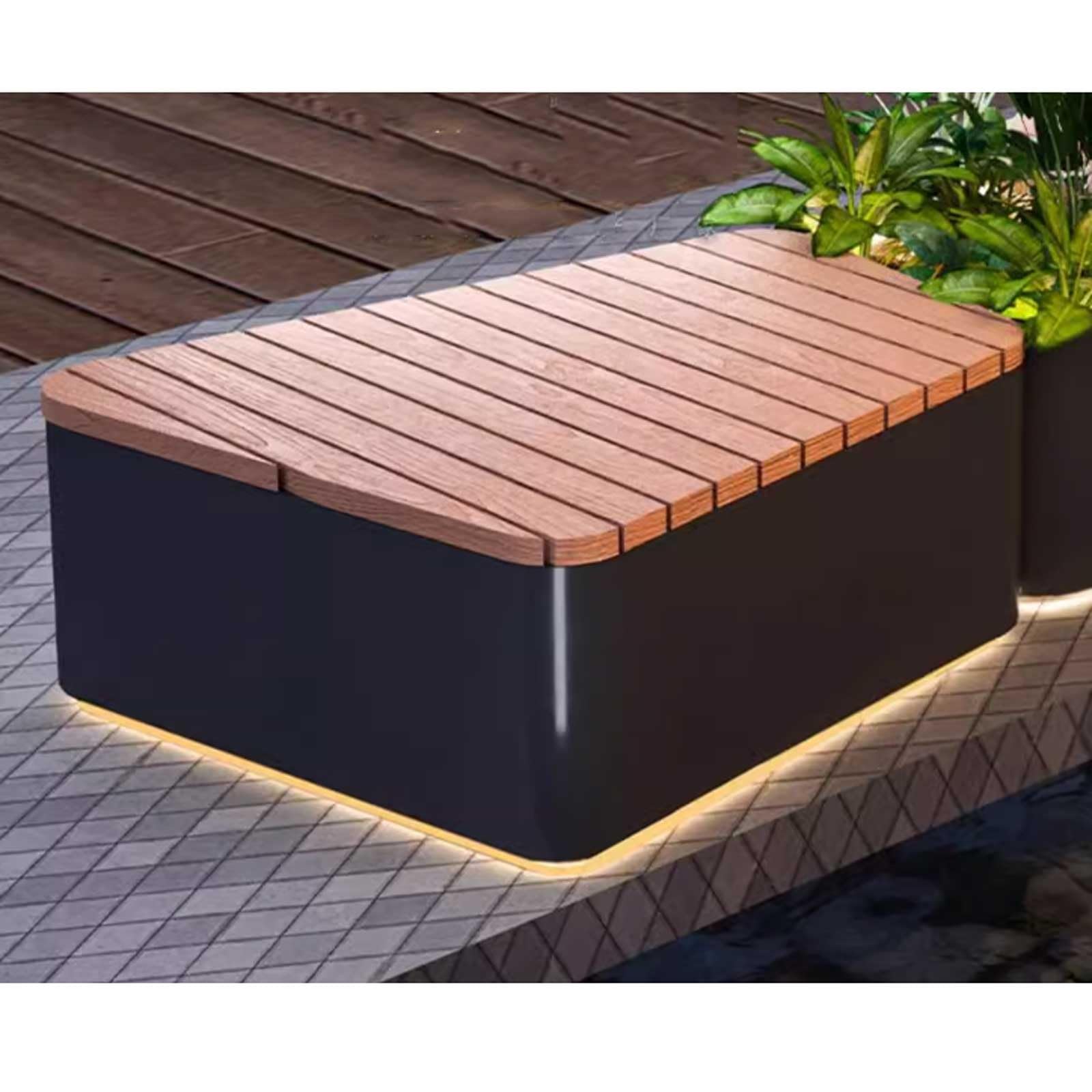 Amazon.co.jp: 屋外用パークプランターベンチ 鉄製シッティングベンチ