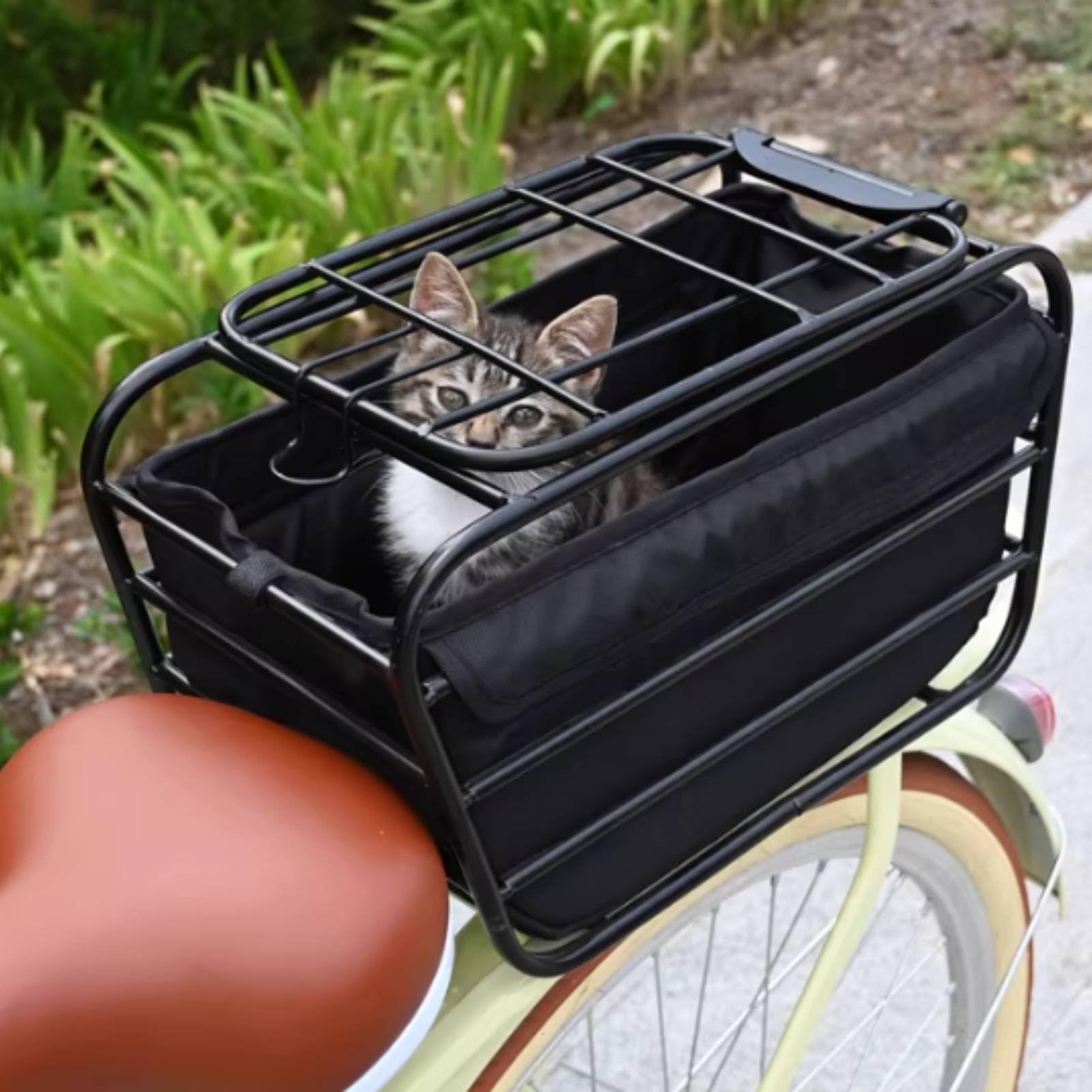 Panier pour Chien de Vélo Universel Panier de Transport pour Animaux de Compagnie Robuste et Stable pour Déplacements Quotidiens, Faire Les Courses