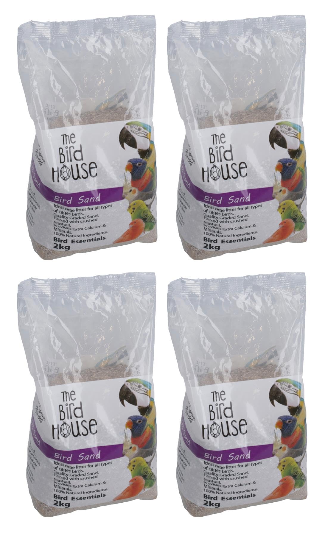 Litière pour oiseaux AB Tools 4x2kg avec calcium d'huître et minéraux
