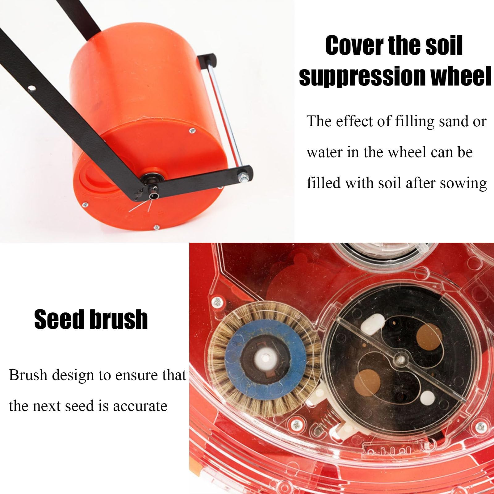 Seminatrice manuale di precisione per piantare cotone di mais, seminatrice manuale per mais e fagioli, regolabile 2 ~ 4 grani, semina a rulli senza rifiuti - configurazione a 12 ugelli