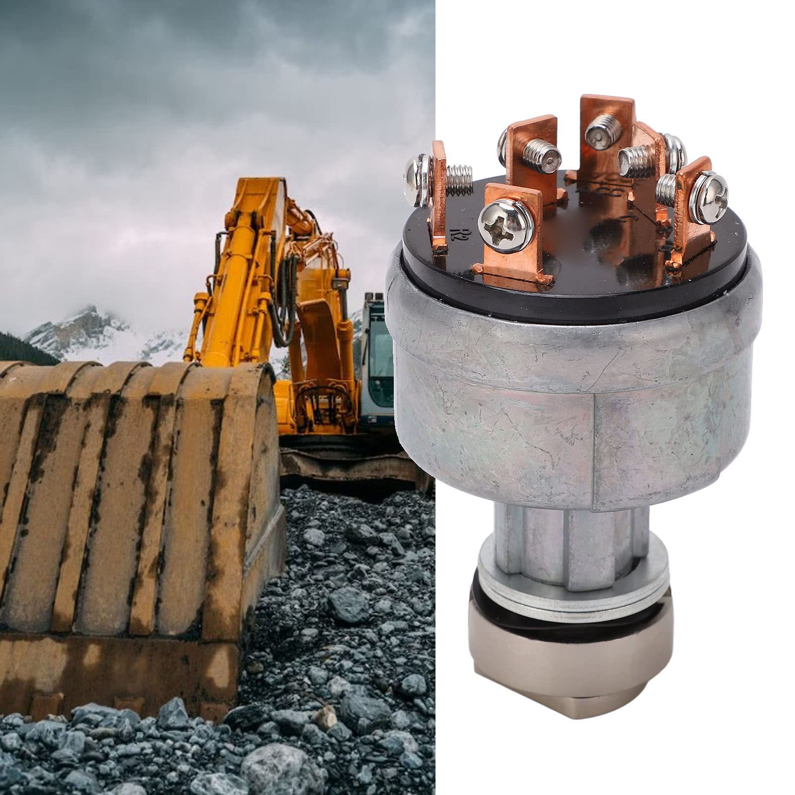 Stacyjka Zapłonowa 6 Pin Uniwersalny Przełącznik Rozrusznika Pasuje do Samochodów Ciężarowych Wózek Widłowy Przyczepa do Ciągnika Caterpillar Instalacje Rolnicze