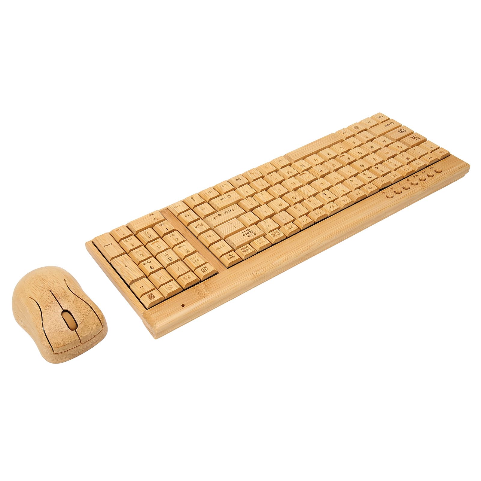 Bamboo Wood Wireless Mouse, Wtyczka i Gracz Komputerowy 2,4 GHz z Odbiornikiem USB dla XP, dla NT, dla Vista, dla dla dla dla OS X, dla, na (Myszka i