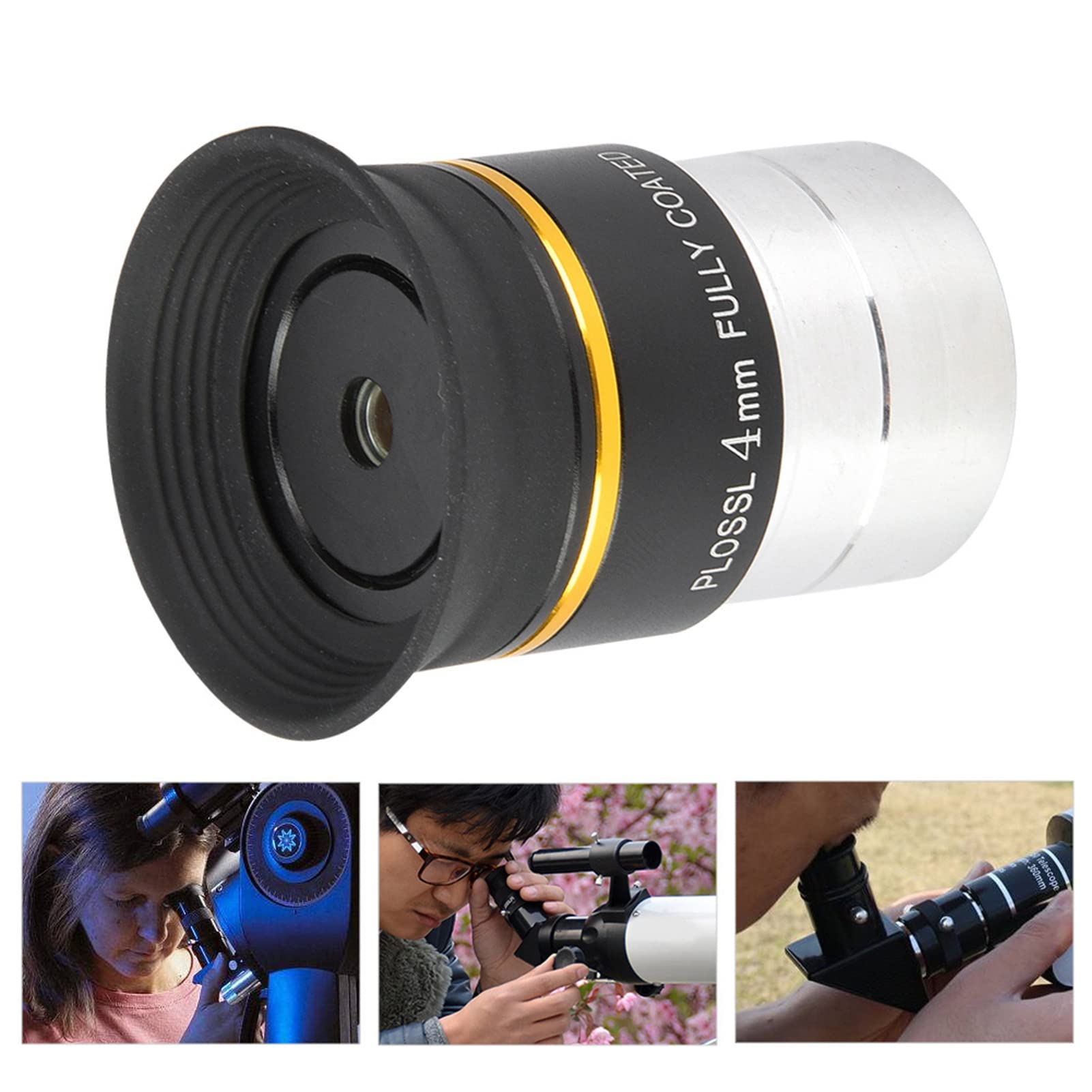 Lentilles Lt 114Az 4 Mm, Oculaire Plossl, Autres Accessoires pour Télescopes 1,25 Pouces Full Coated HD Plossl 4 Mm Télescope Oculaire Accessoire pour Télescopes
