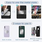 Cell Phone Metal Plates for Magnetic Car Mount, Wall, Phone Holder. Replacement Set of 4 Silver Round Iron Discs for Magnet Mount. 3M Adhesive Thin Steel Phone Case Back Magnet Stickers 4 Pack