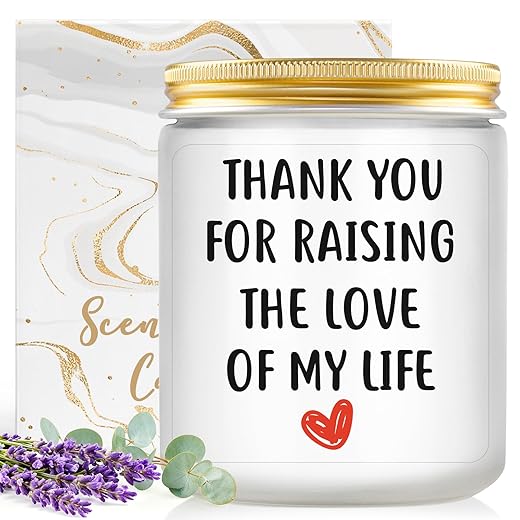 AREOK Gifts for Mother in Law Gifts from Daughter in Law - Mother in Law Christmas Birthday Gifts from Son in Law, Best Future Mother in Law Gifts, Boyfriends Mom Holiday Presents, Lavender Soy Candle